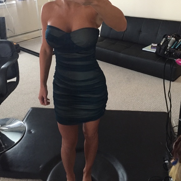 Blue mini dress
