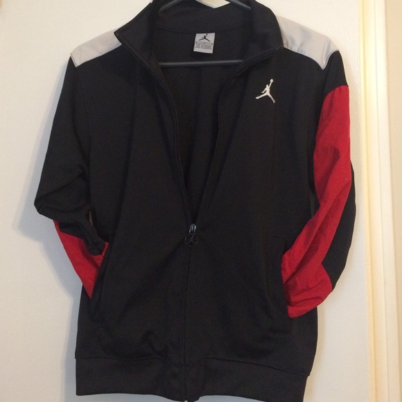 Y-Sm black/red/white Jordan full zip jacket - Picture 4 of 4