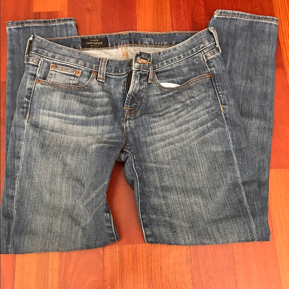 J crew toothpick ankle jeans