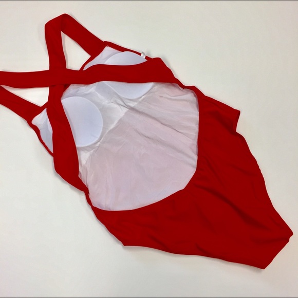 Red swimming suite one piece sw141 - Picture 3 of 3