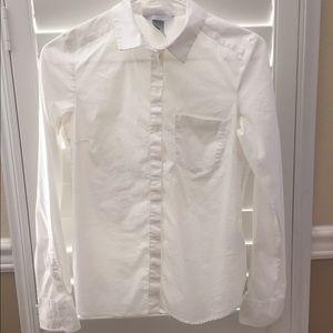 H&M white button up dress shirt