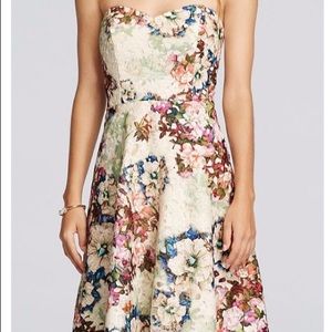 David’s Bridal floral & lace dress multi color