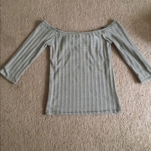 Express One Eleven Off-Shoulder Shirt