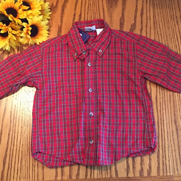 Other - Kitestrings Red Plaid Buttondown shirt. Size 2T