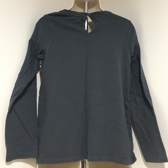Girls Size 6 OshKosh Bgosh LS Dark Gray Shirt EUC - Picture 2 of 5