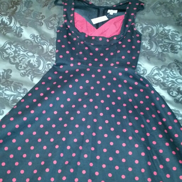 Robe Noire Lindy Bop à Volants - Taille 12 - Style Crayon Midi - Neuf Avec étiquettes