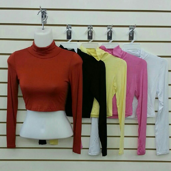 Turtle Neck Crop Top - Picture 1 of 2