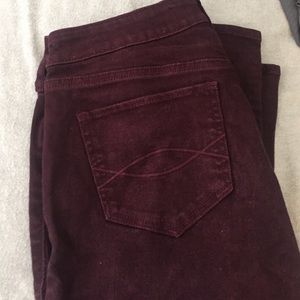 Burgundy Abercrombie & fitch  jeans