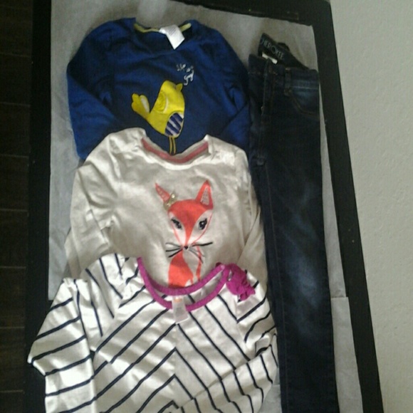 Bundle 3 Gymboree and  1 Cherokee jean for girl