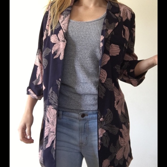 Floral longline light "jacket"