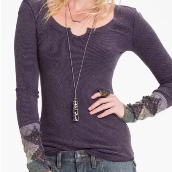 SOLD Free People purple Kombucha Cuff Thermal Rare