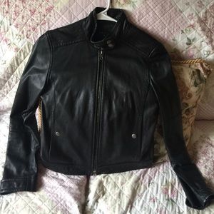 Theory Leather Motorcycle Jacket