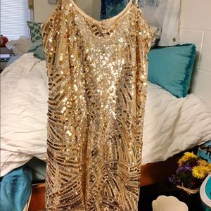 Gold sparkle dress