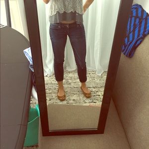 Express capri 3/4 dark wash jeans