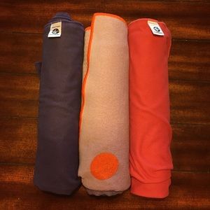 Lot of 3 Yoga Mat Towels 2 eQua & 1 yogitoes