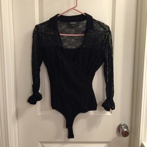 Black lace top by Bebe