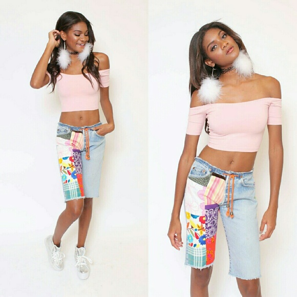 Rich Hippie Boho Patchwork Jean Shorts XS/S
