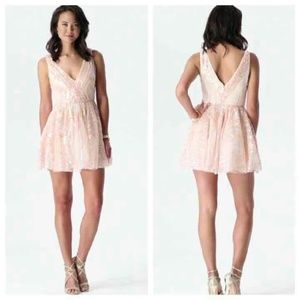 Bebe Peach Sequin Dress