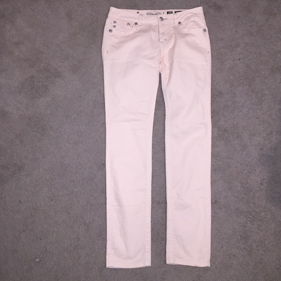 SALE! Miss Me pale pink skinny jeans