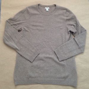 Dark tan cashmere sweater from LL Bean