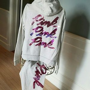 PINK sweat suit.