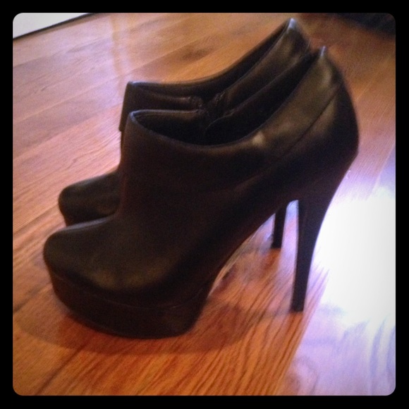 Black stiletto booties