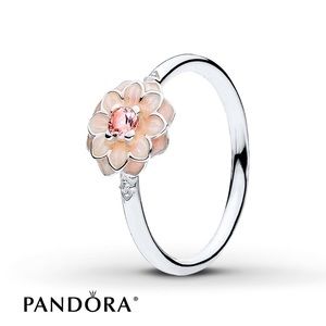 Pandora blooming dahlia ring sterling silver