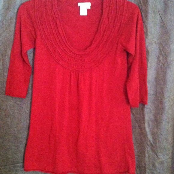 Sophie Max Sweater Top Blouse Red Size M