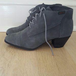 Bass grey suede booties