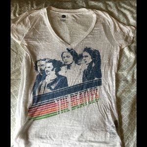 Sheer white graphic tee