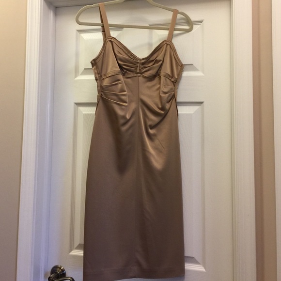 BCBG MaxAzria Gold Strappy Dress