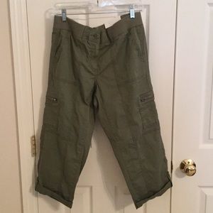 Loft crop cargo pants