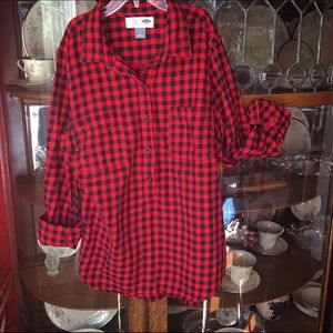 Old Navy Flannel Tunic Size S