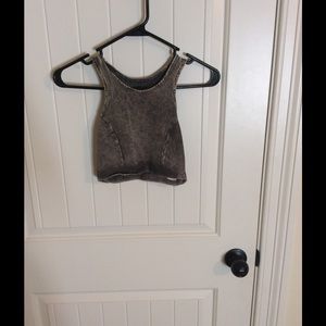 Denim Gray Crop Top