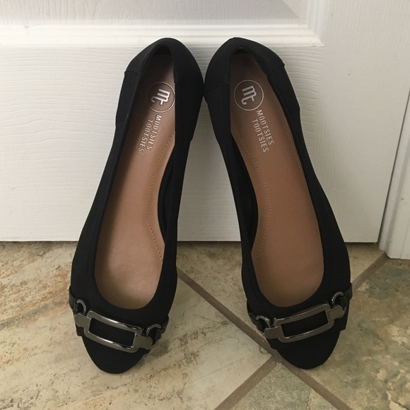 Mootsies Tootsies Black open-toe Flats