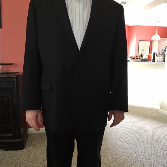 Hickey Freeman Suit Black 50R 44/29