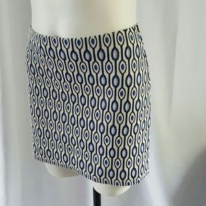 H&M Geometric Print Stretch Mini Skirt