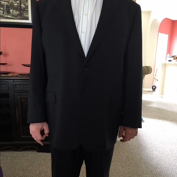 Hickey Freeman Suit Blue 50R 44/29