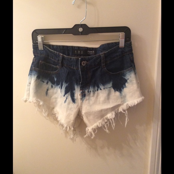 Bleach Dyed Denim high waisted shorts - Picture 1 of 1