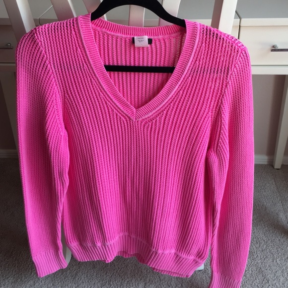 Hot pink J Crew sweater