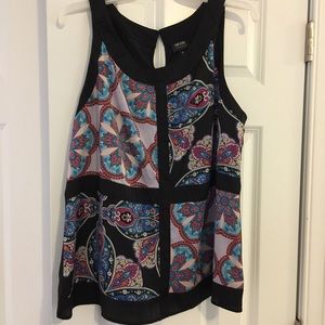 Nicole Miller Block Pattern Top