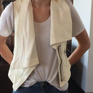 One hour SALE! A.L.C. White/Cream Leather Vest