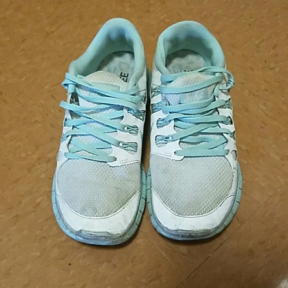 Nike Free runs , mint and white color