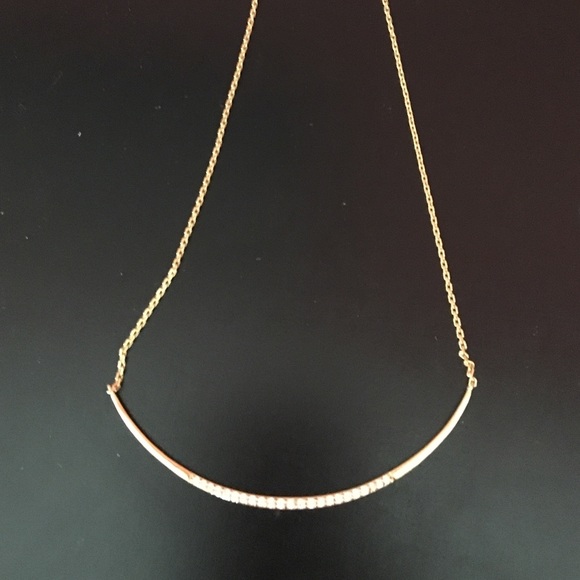 Stella & Dot Pave Chevron Crescent Necklace