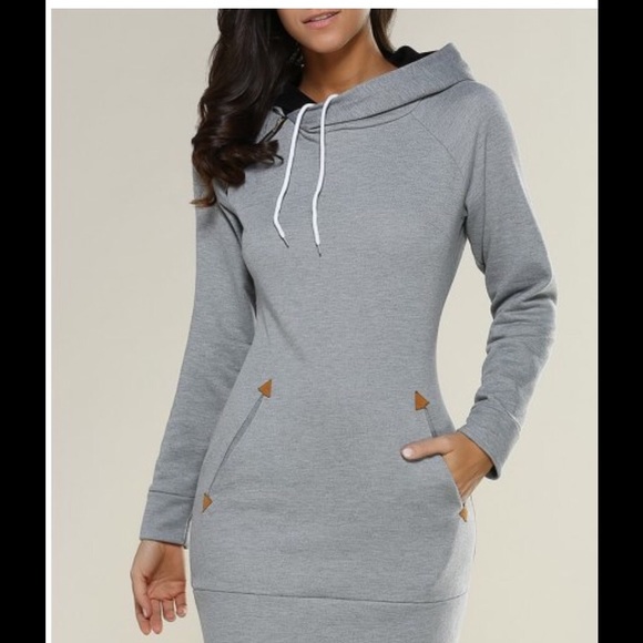 Sweaters - ☃LAST ONE🚨 Long Sleeve mini hoodie dress