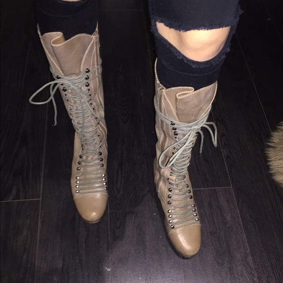 Steve Madden "P-Lorra Combat Boots"