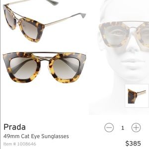 Prada cat eye sunglasses
