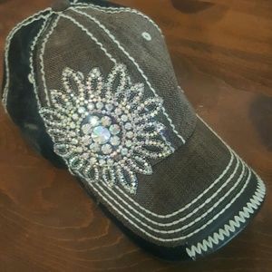 Rhinestoned baseball cap