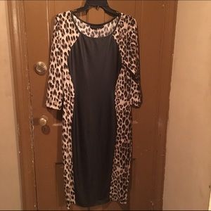 Woman's BodyCon Dress leopard print size 2x