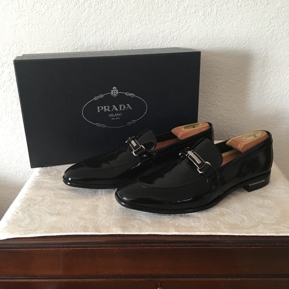 Prada Spazzolato Fume bit loafer